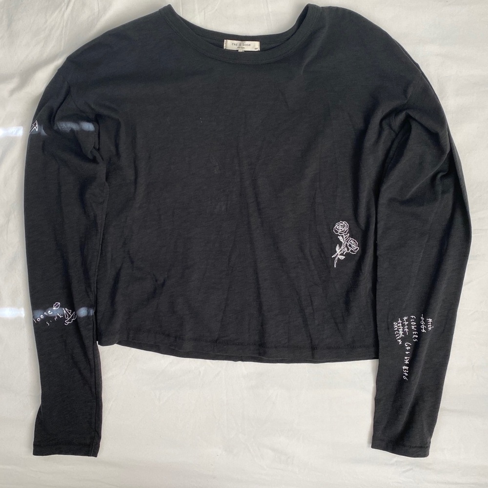 Rag & Bone black long sleeve shirt